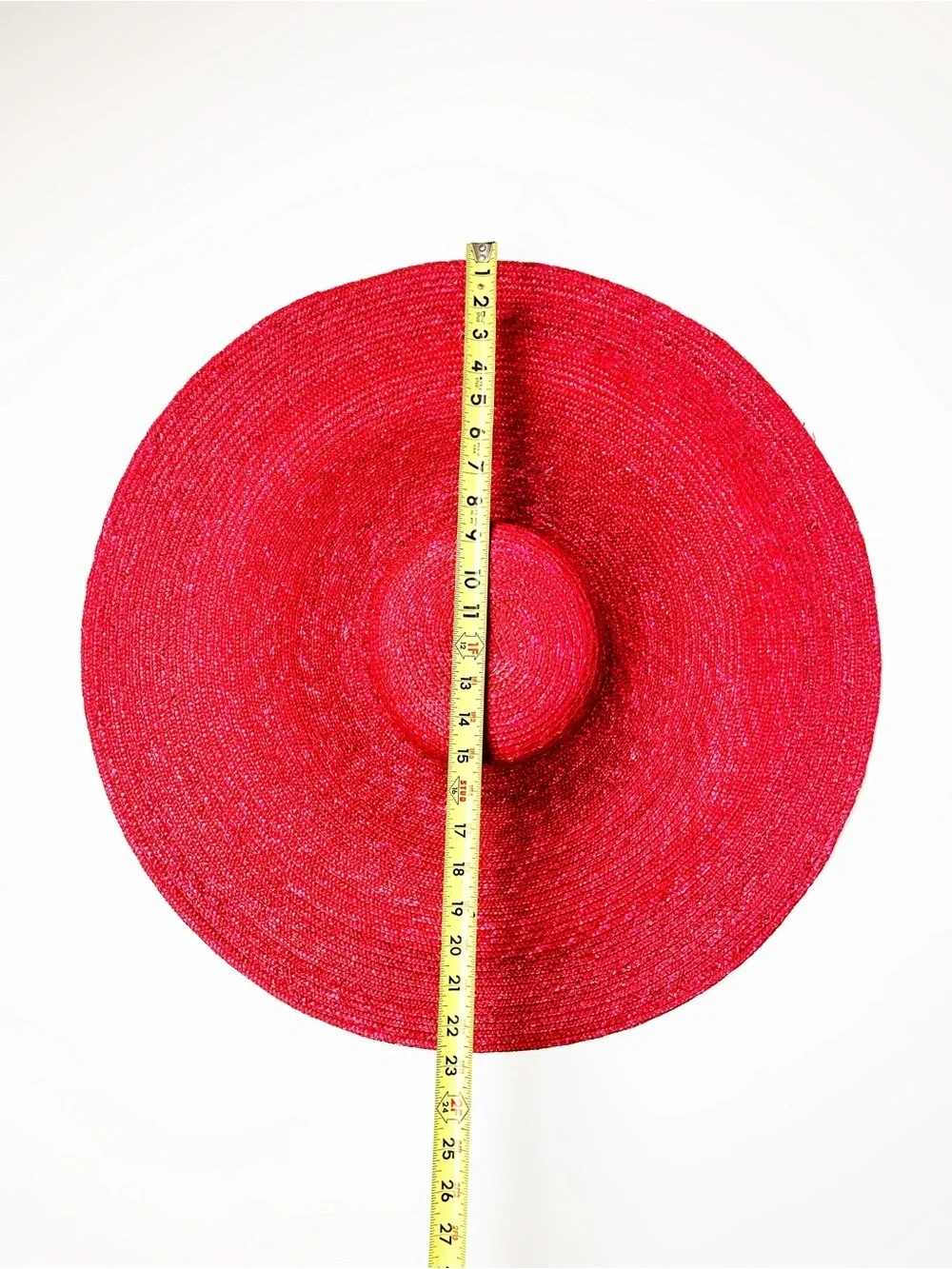 On Holiday Oversized Wide Brim Straw Sun Hat - Red